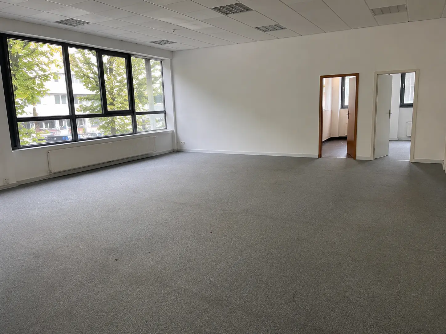 Büro mit Teppichboden nach Auszug vor der professionellen Teppichreinigung in Leipzig